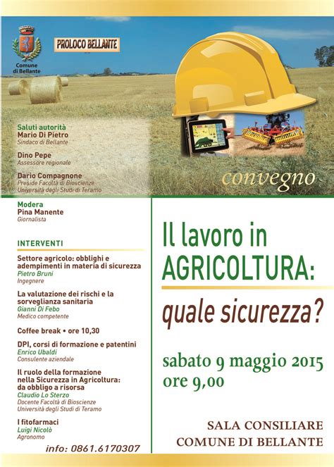 Convegno Il Lavoro In Agricoltura Quale Sicurezza A Bellante