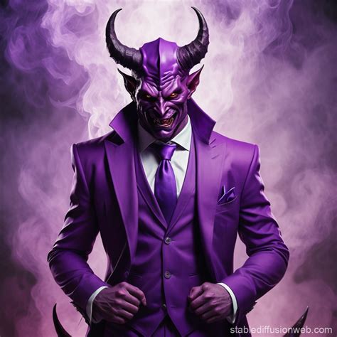 Fantasy Devil in Purple Suit | Stable Diffusion Online