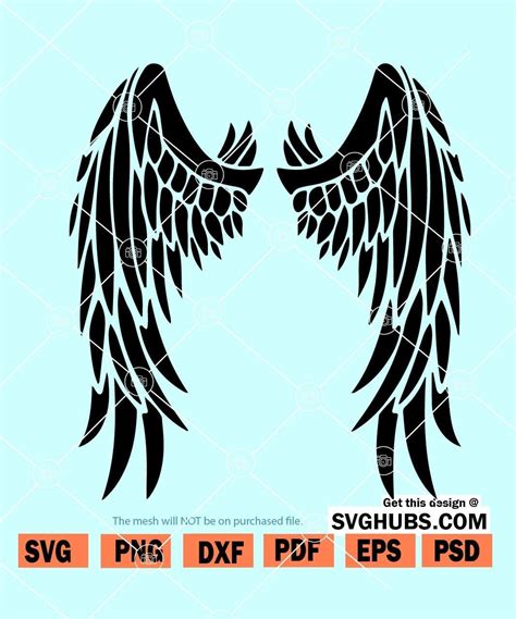 Halo And Angel Wings Svg Svg Hubs