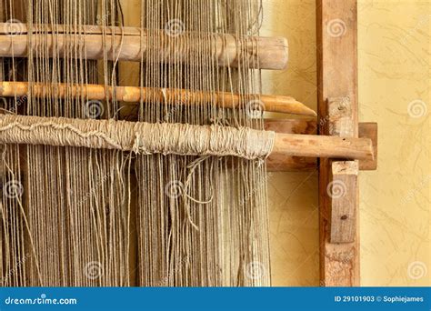 An Ancient Hand Loom Used To Weave Blankets Stock Photo Cartoondealer