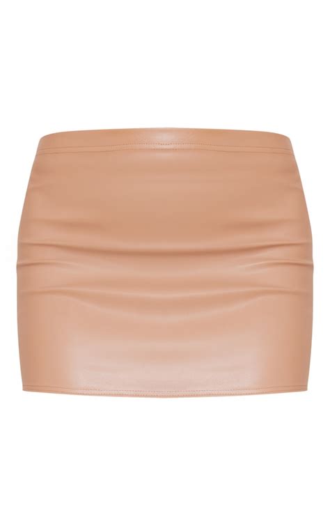 Stone Faux Leather Low Rise Micro Mini Skirt Prettylittlething Qa