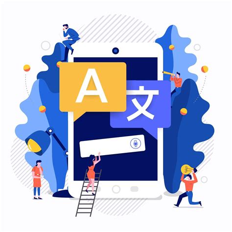 pessoas usando aplicativo de tradução de idiomas 2159430 Vetor no Vecteezy