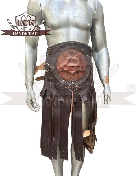 Wild Walker Broad Belt Leather Armor For Lap And Cosplay P43 Etsy