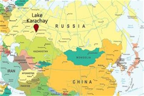 map showing lake karachay russia  cold war