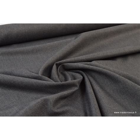 Tissu Serg Gabardine Polyester Viscose Gris Chin Pour Confection