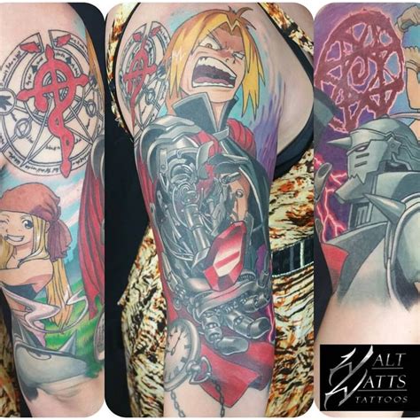 Full Metal Alchemist Half Sleeve By Walt Watts Luckybambootattoo