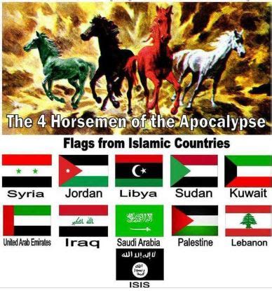 The Four Horsemen of the Apocalypse are the same colors as the flags ...