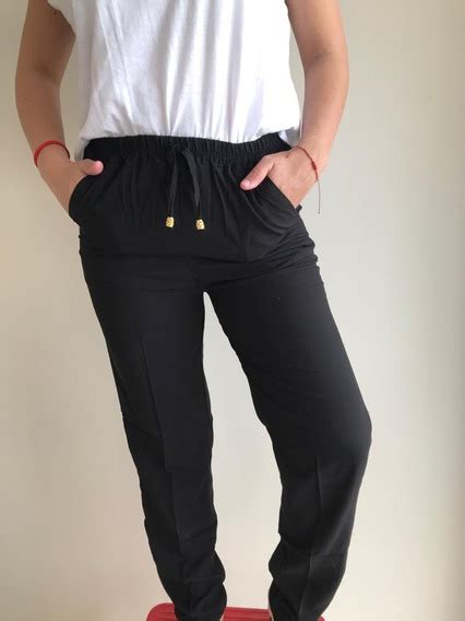 Venta Pantalon Fibrana Negro En Stock