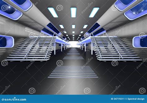 Space station Interior stock illustration. Illustration of building ...