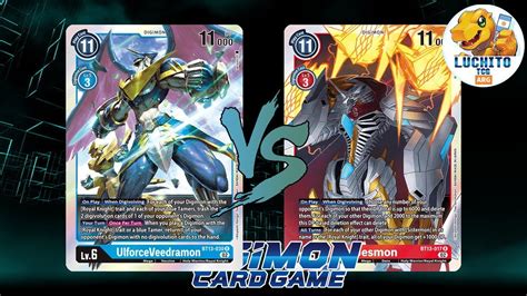 Digimon Tcg Local Match Ulforceveedramon Blue Vs Jesmon Red Bt