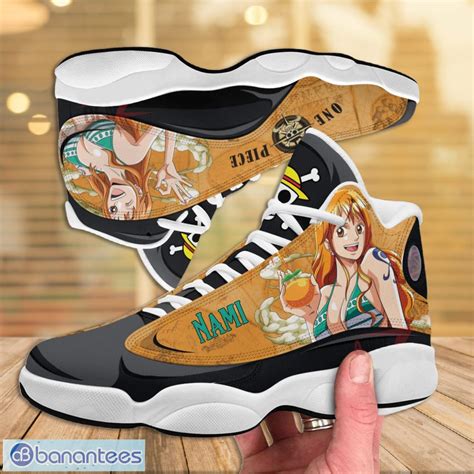 One Piece Nami AJ13 Sneakers Anime Air Jordan 13 Shoes - Banantees