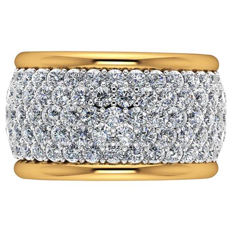 340 Carat Diamond 100 Carat Blue Sapphires Wide 18 Karat Gold Band For Sale At 1stdibs