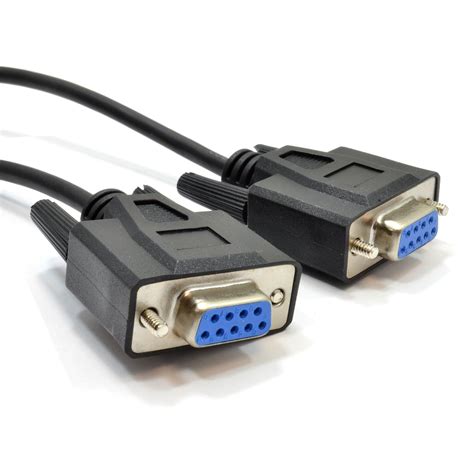 9 Pines DB9 Serial RS232 Null Módem Alto Velocidad Blindado Cable 2 m