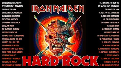 Iron Maiden Acdc Metallica Black Sabbath Bon Jovi 💥 Best 80s And 90s Hard Rock Songs 💥 Youtube