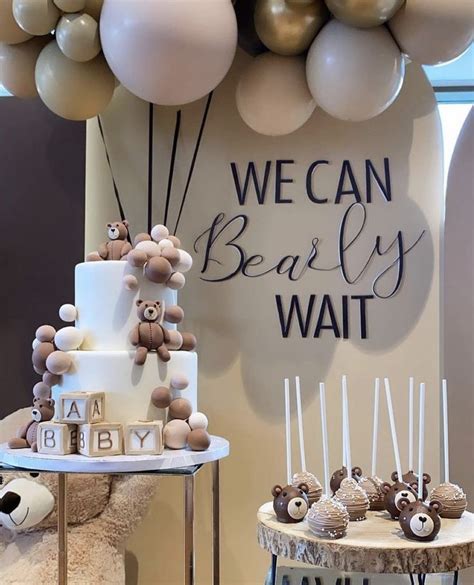 We Can Bearly Wait Baby Shower Cakes Baby Shower Theme Decorations