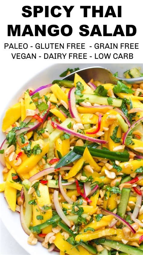 Spicy Thai Mango Salad In 2024 Mango Salad Thai Mango Salad Thai