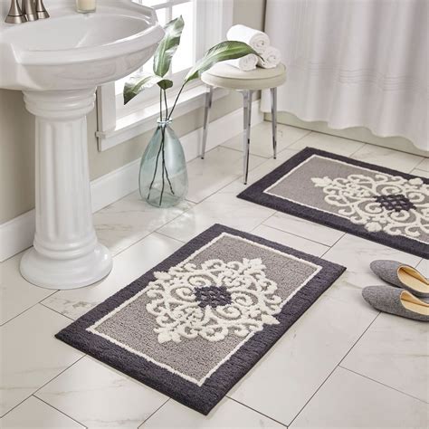 Mohawk® Home Horizon Griffin Bath Rug Bathroom Rugs Grey Bath Mat