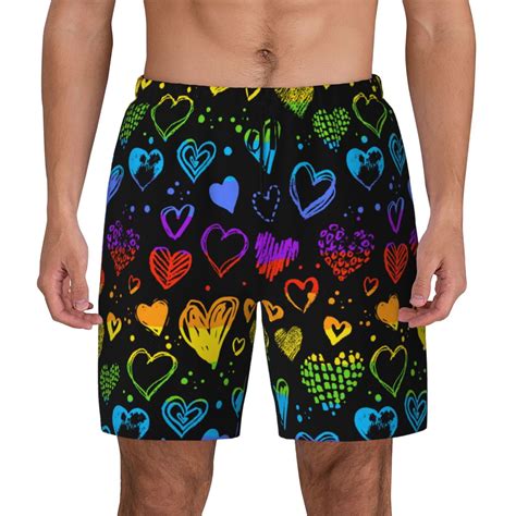 Pride Month Lgbtq Gay Pride Ally Mens Swim Trunks With Compression Liner With Mesh Beach Board