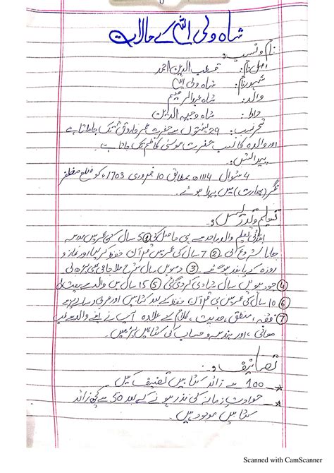 Solution Hazrat Shah Waliullah History In Urdu Studypool