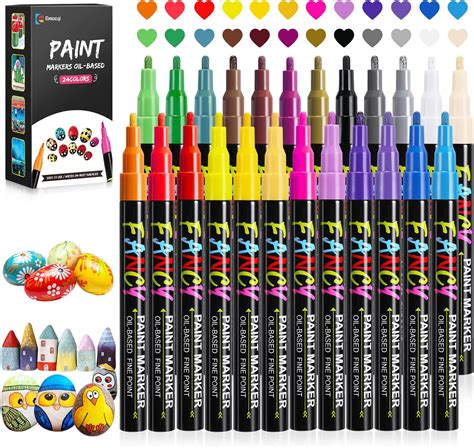 Emooqi Stylos De Peinture Acrylique Marqueur De Feutre Peinture