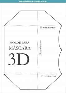 Molde Mascara Tres D Ou 3d Para Imprimir Como Fazer Artesanatos