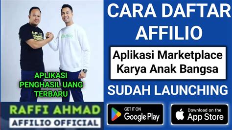 Cara Daftar Affilio Aplikasi Marketplace Karya Indonesia Brand