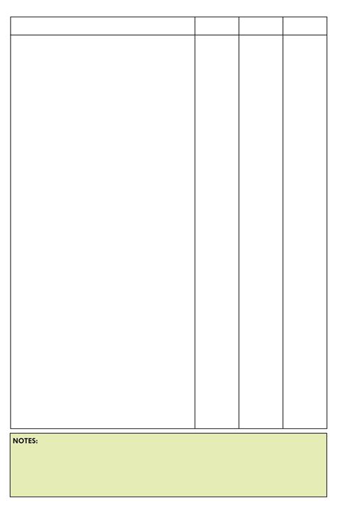 Printable Blank 4 Column Chart Templates [pdf Included] Printables Hub