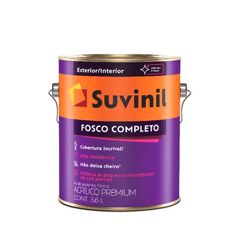 Tinta Acr Lica Suvinil Fosco Completo Externa Interna Gal O L Crel