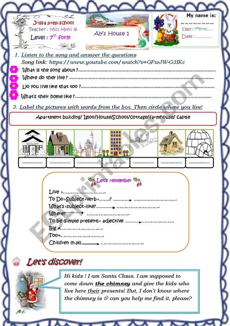 Alys House Part Esl Worksheet By English Teacher