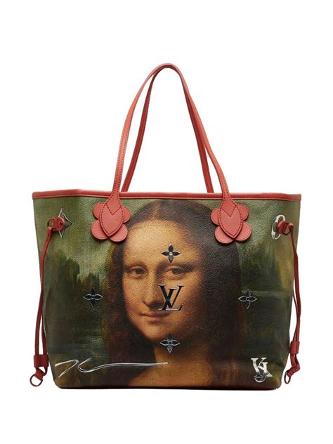 Louis Vuitton Pre Owned X Jeff Koons 2017 Pre Owned Neverfull MM Tote