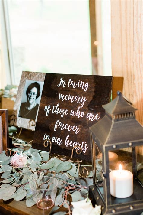 | wedding sign to remember loved ones who have passed away | "in loving