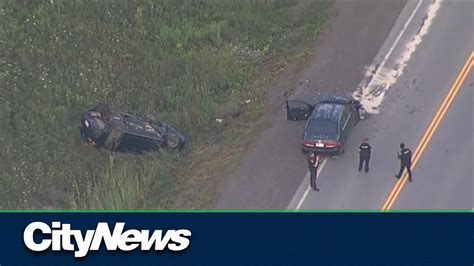 Injuries Reported After Car Flips Over During Oshawa Crash Youtube