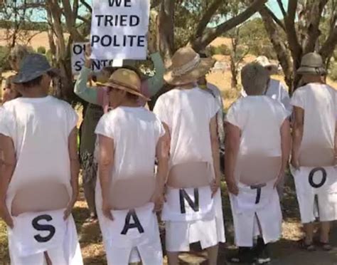 Partially Naked Pensioners Arrested For Tour Down Under Protest Road Cc