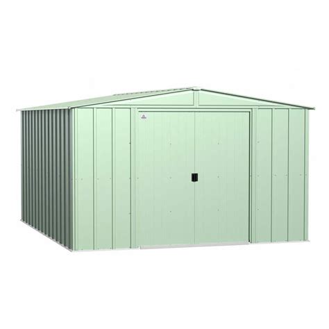 Arrow Classic 10 Ft W X 12 Ft D Sage Green Metal Shed 115 Sq Ft