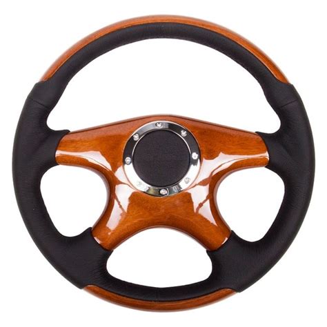 Nrg® 4 Spoke Classic Wood Grain Steering Wheel Wood Accents Wood