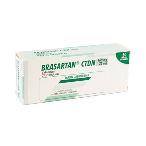 Brasartan Ctdn Valsartán Clortalidona 16025mg Farma Caja X 30 Tabletas