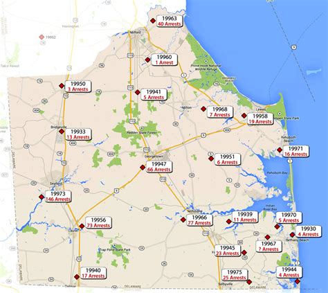 Delaware Zip Codes Map