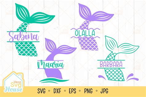 Mermaid Tail Name Svg Graphic By VeczSvgHouse Creative Fabrica