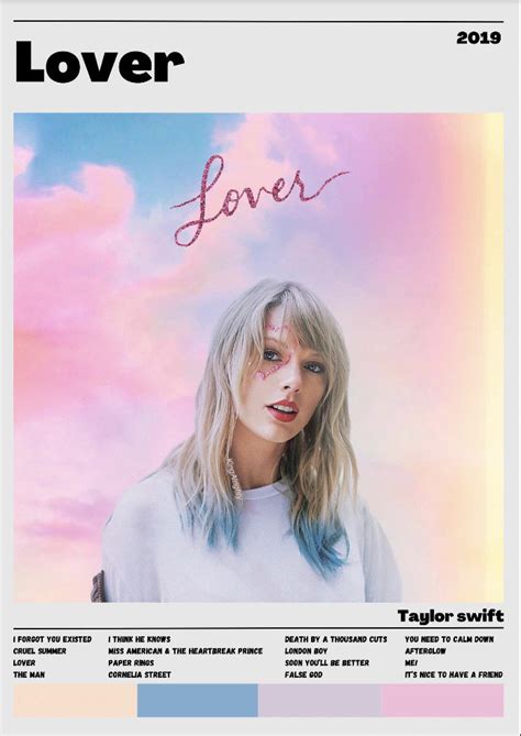 Taylor Swift Lover Album Cover Etsy