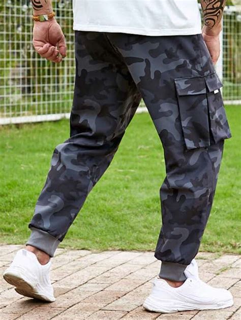 Manfinity Legnd Hombres Pantalones Cargo Con Estampado De Camuflaje Con