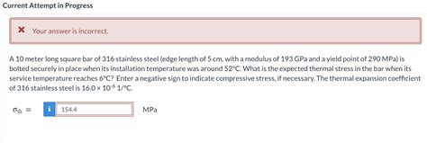 Solved Current Attempt In Progress X Your Answer Is Chegg