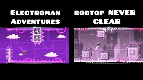 Electroman Adventures Vs Robtop Never Clear Side By Side Comparison