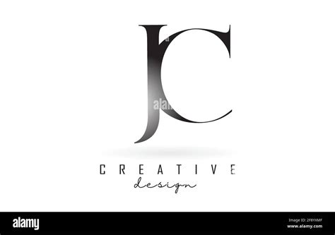 JC j c letra diseño logotipo Logotipo concepto con serif fuente y