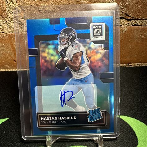 Donruss Optic Hassan Haskins Rated Rookie Rc Blue Auto Sp