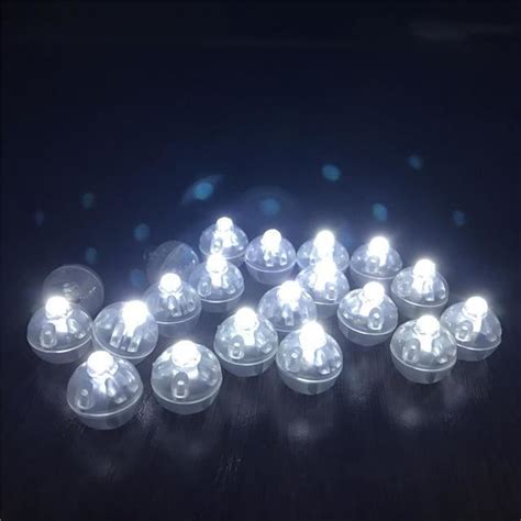 100Pcs Blanc Ballons de Pâques Lumineux à LED pour Modélisation