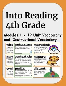 HMH Into Reading 4th Grade Unit Vocabulary Words By Gimmekiss TPT