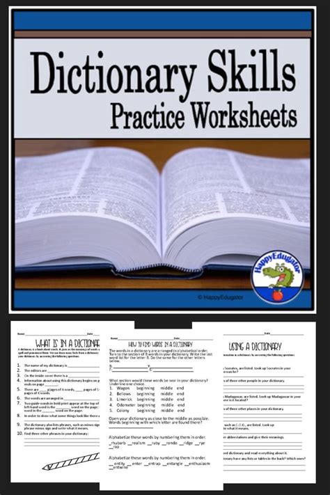 Dictionary Practice Worksheets