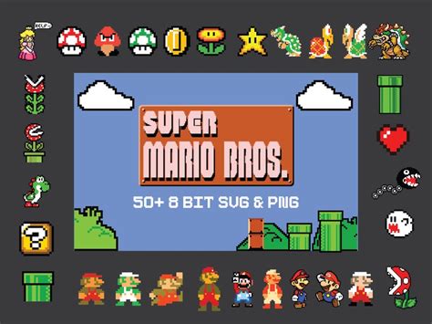 Mario Svg Bundle Mario 8 Bit Svg Super Mario Svg Mario Kart Svg