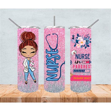 Nurse Tumbler Wrap Png Nurse Tumbler Sublimation Designs Etsy