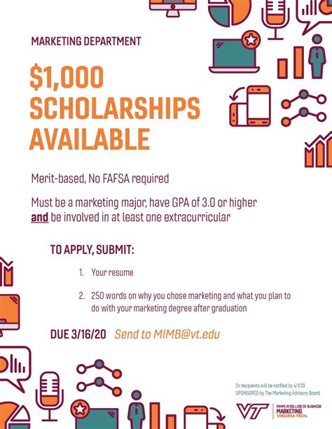 $1,000 Scholarships Available | Marketing | Virginia Tech
